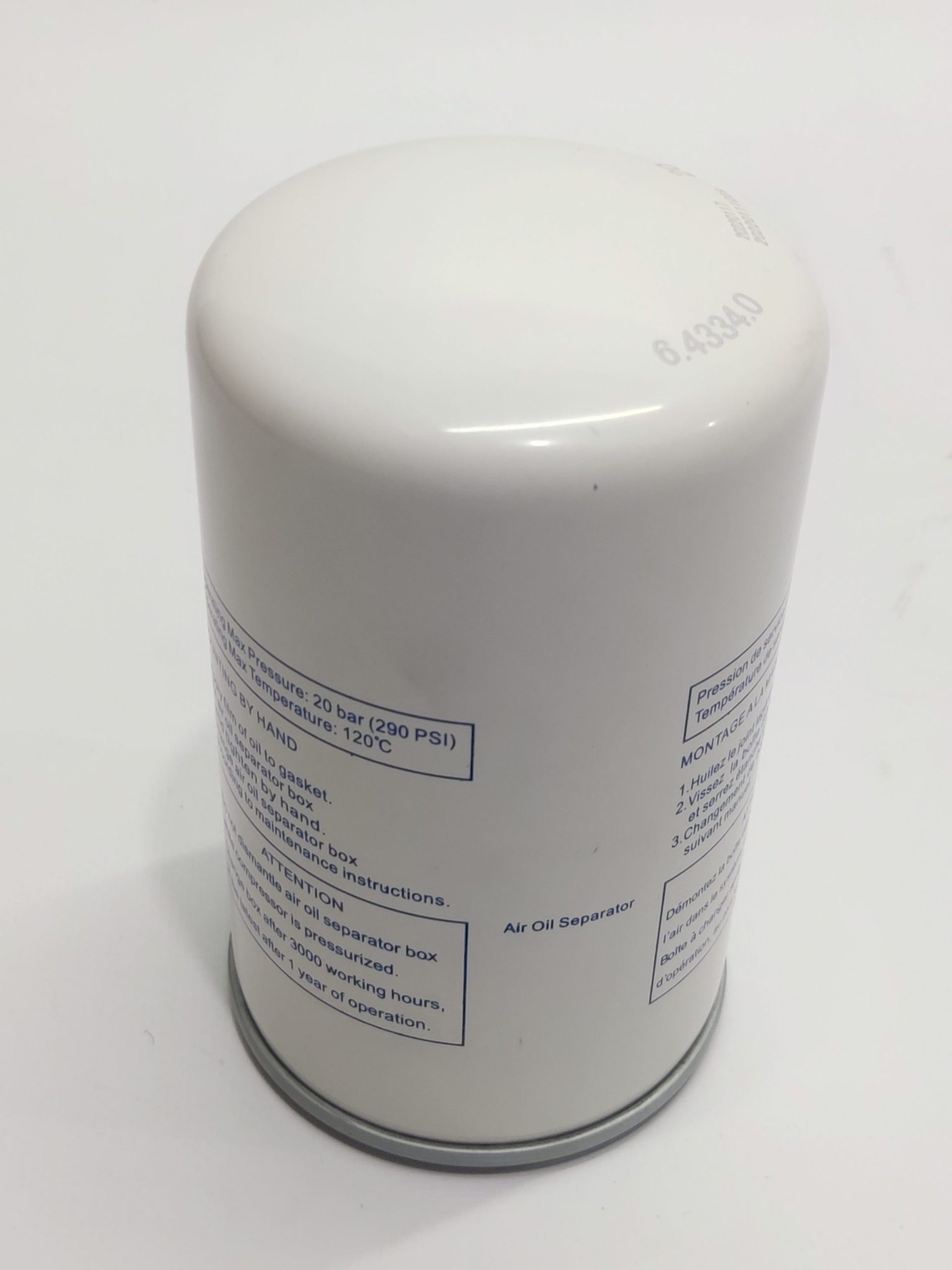 Oil Separator Kaeser 6.4334.0 6.4334.0 untuk SM 6 8 11 Tank 12L - Filtercomp