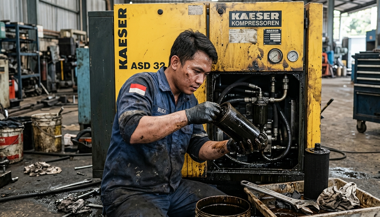 Penyebab Oli Kompresor Masuk ke Jalur Udara dan Cara Mengatasinya